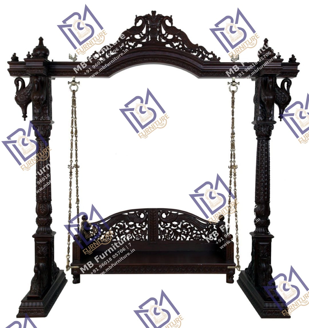 Layered traditional carving from post to seat.