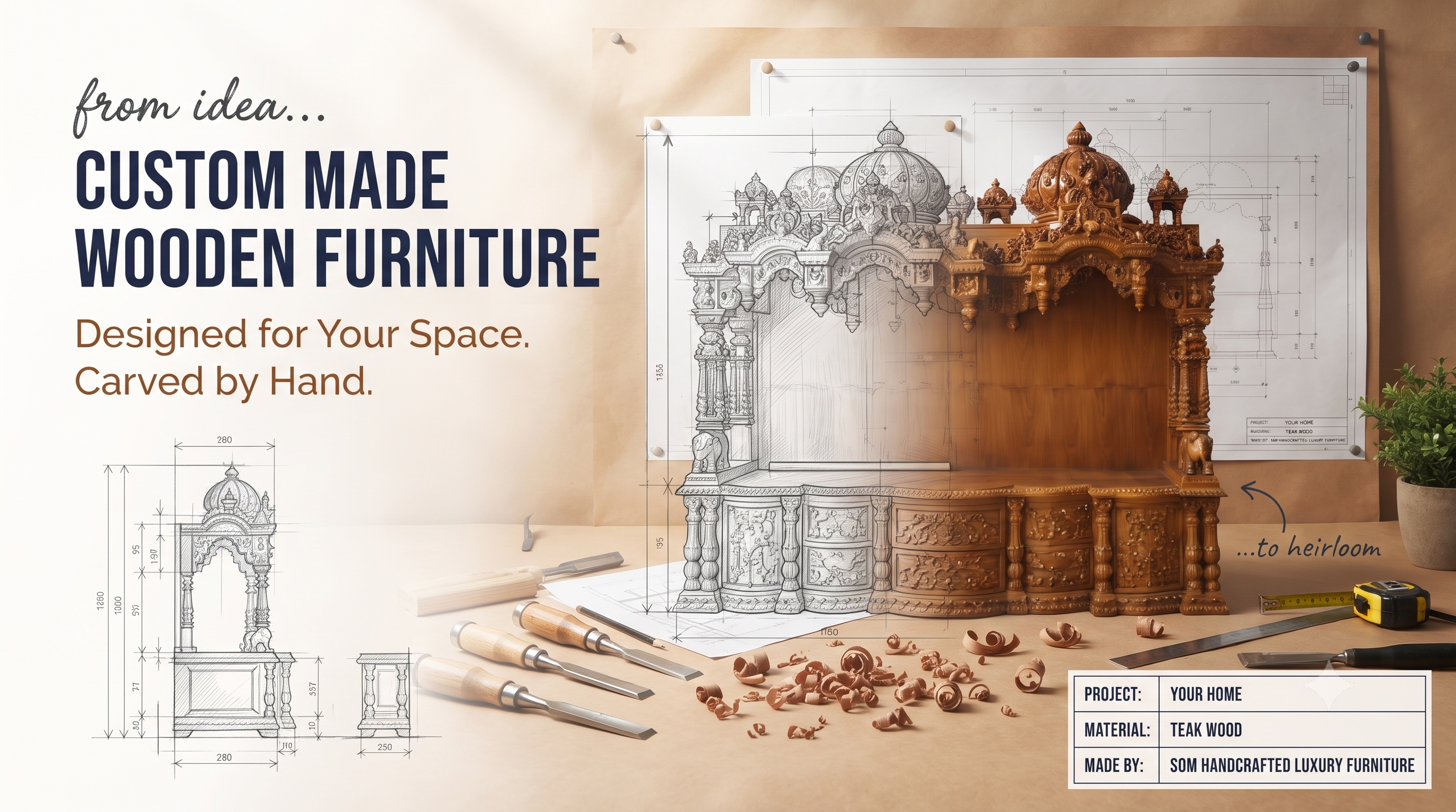 Custom Made Wooden Furniture: How Your Bespoke Piece Goes From Idea to Heirloom